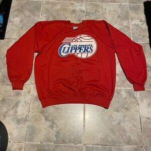 Vintage 80s 90s Los Angeles Clippers NBA Sweatshirt Crewneck Made In USA SZ L
